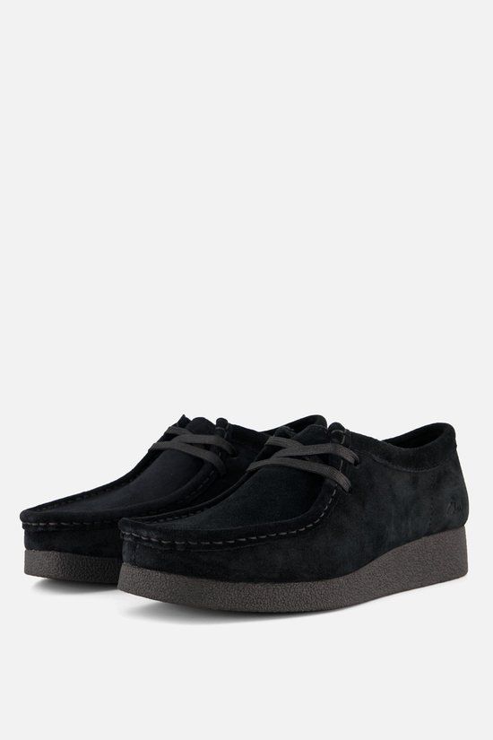 Clarks WallabeeEVOSh Dames Veterschoenen - Suede - Zwart
