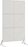 vidaXL Écran de confidentialité 100 x 50 x 180 cm Acier inoxydable Argent