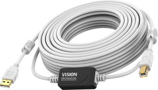 Vision TC 10MUSB+/2 USB-kabel USB 2.0 10 m Wit