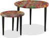 Maison Exclusive - Ensemble de tables basses 2 pièces avec détails Chindi, multicolore