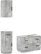 vidaXL - 3-delig - badkamerkast - set - HOORN - Betongrijs - Bewerkt - hout