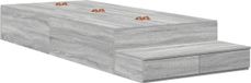 vidaXL Bedframe met opbergruimte, Sonoma grijs, 90 cm, bewerkt hout