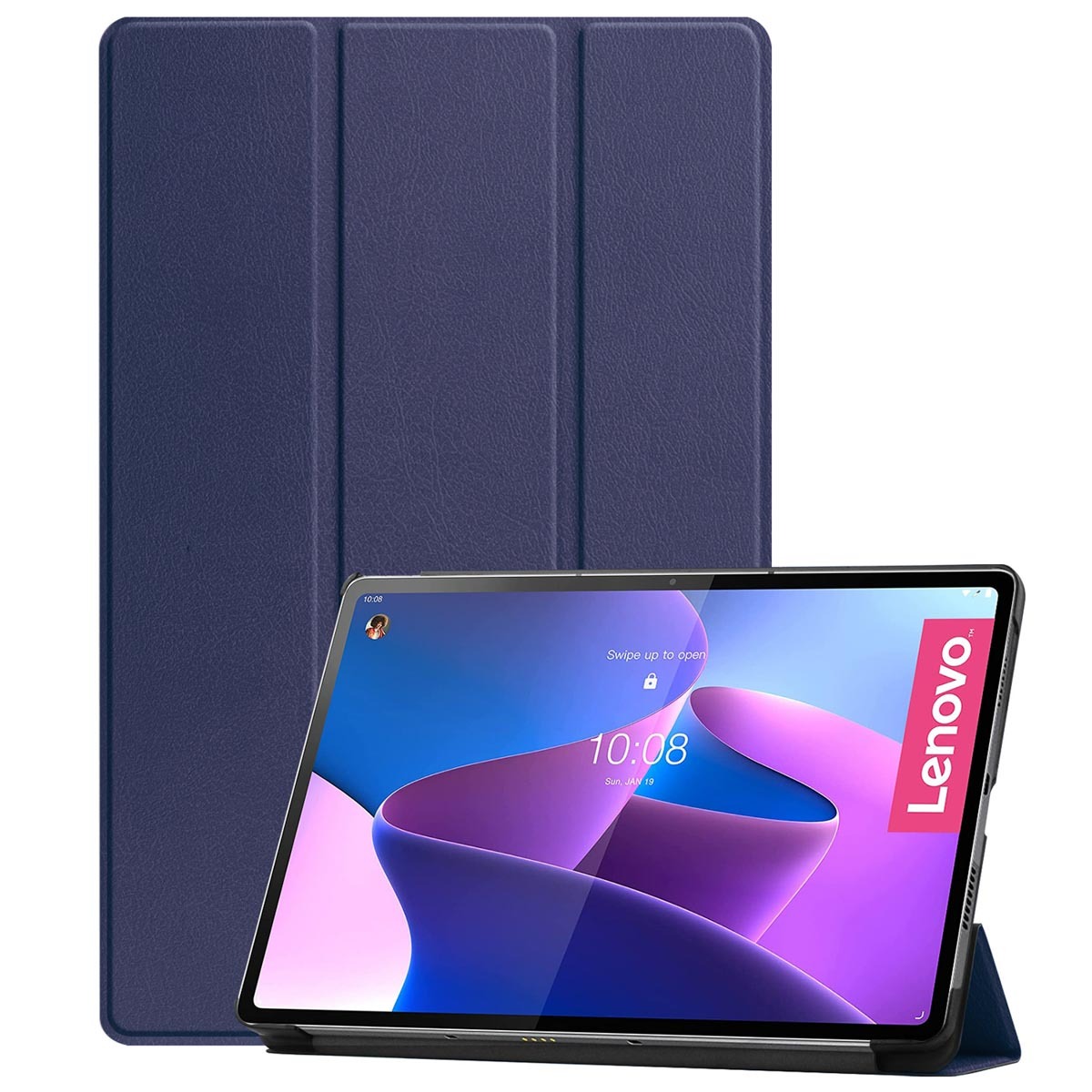 imoshion Trifold Bookcase Lenovo Tab P12 Pro tablethoes - Donkerblauw