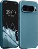 kwmobile metallic telefoonhoesje van TPU - geschikt voor Google Pixel 9 Pro - Metallic carabisch blauw