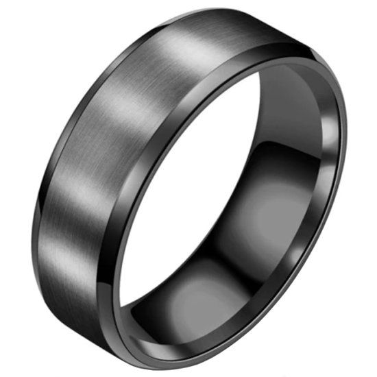 LGT JWLS Lookinggoodtoday Heren ring Titanium Zwart 6mm-23mm