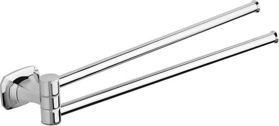 Sapho Dubbele Handdoekhouder Sapho Aida Draaibaar 32.8 cm Chroom