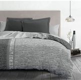 Beddengoed HOME LINGE PASSION Noorse hoes Newspaper Grijs 220 x 240 cm