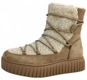 Marco Tozzi chaussures femme bottes à lacets beige loisir
