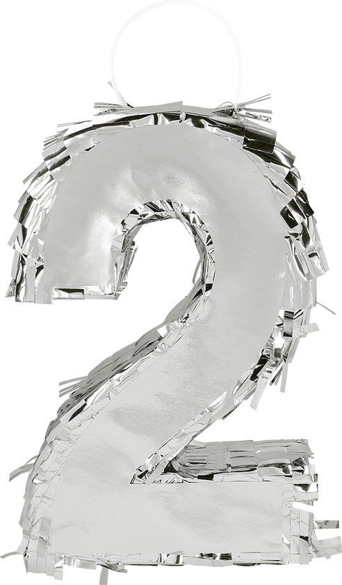 Boland - Piñata Cijfer 2 Zilver