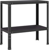 vidaXL Planttafel 100 x 40 x 80 cm Gepoedercoat staal Zwart