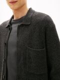 Tommy Hilfiger Heren Cardigan L Polyamide Katoen Wol Donkergrijs Heather