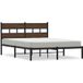 Maison Exclusive Lit exclusif - Structure de lit sans matelas, avec tête de lit, en bois chêne brun, dimensions 137x190 cm