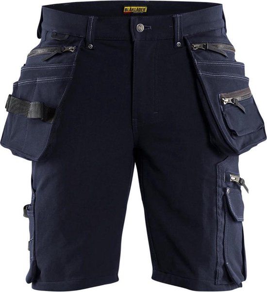 Blåkläder 1988 X1900 Werkbroek Kort 4-weg Stretch - Donkerblauw/Zwart - Maat 48