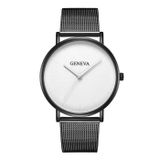 Geneva Luxe Dames Horloge - Anoloog Uurwerk Mesh Bandje voor Vrouwen