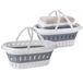 Storage Solutions Panier à linge - 2x - pliable - avec poignées - plastique - 25 Litres - 58 x 38 cm - panier à linge