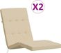 vidaXL Terrasstoelkussens 2 st oxford stof beige