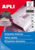 APLI 10561 - Permanente witte etiketten 99,1 x 34,0 mm 500 vellen