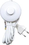 TIBELEC-kabel 3 m met drukknop en witte stekker
