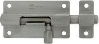 AMIG schuifslot/plaatgrendel - RVS - 5 x 3.7cm - Inox matte afwerking - deur - schutting - hek