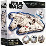 Trefl 160 Wooden Shaped Puzzles, Millennium Falcon, Lucasfilm Star Wars FSC Mix 70%