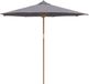 vidaXL Tuinparasol Ø 270 x 260 cm Bamboe Rond Donkergrijs