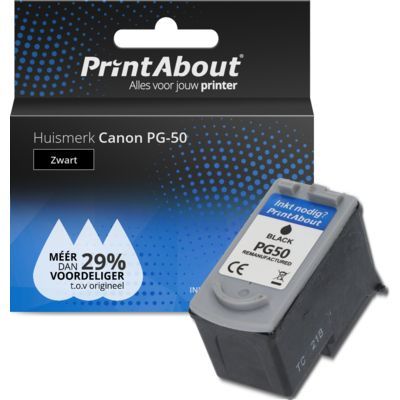 PrintAbout PG-50 Compatible Ink Cartridge - Black - 24ml - For Canon Printers