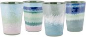 Bo-Camp Beker Halo Bleu/Vert 4 Stuks