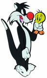 Tweety 041076 - Silvester wanddecoratie van kunststof, medium 33 x 18,5 cm