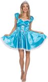 Wilbers Karnaval BV Sexy Prinsessenjurk Blauw Dames Premium - Maat 40