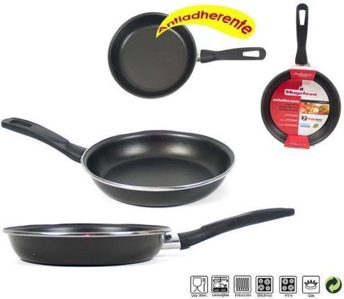 Magefesa Non Stick Koekenpan zwart 24cm