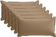 vidaXL Kussensloop 6 stuks Houten Taupe 40 x 80 cm Polyester
