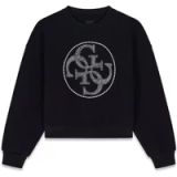 Guess Dames Cn 4g ronde logo strass steentjes P CN 4G rond logo RHINESTONES PARELS SWEATSHIRT