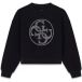 Guess Dames Cn 4g ronde logo strass steentjes P CN 4G rond logo RHINESTONES PARELS SWEATSHIRT