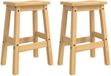 vidaXL Barkruk 2 st honingwas 44 x 30 x 63 cm massief grenen