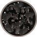 Decoris Kerstballen set - kunststof - zwart - 6-8-10 cm - 68 stuks - mix mat en glans - met sterren en dennenappels