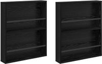 vidaXL - Porte-revues - 2 pièces - Chêne noir - 60 x 12 x 70 cm