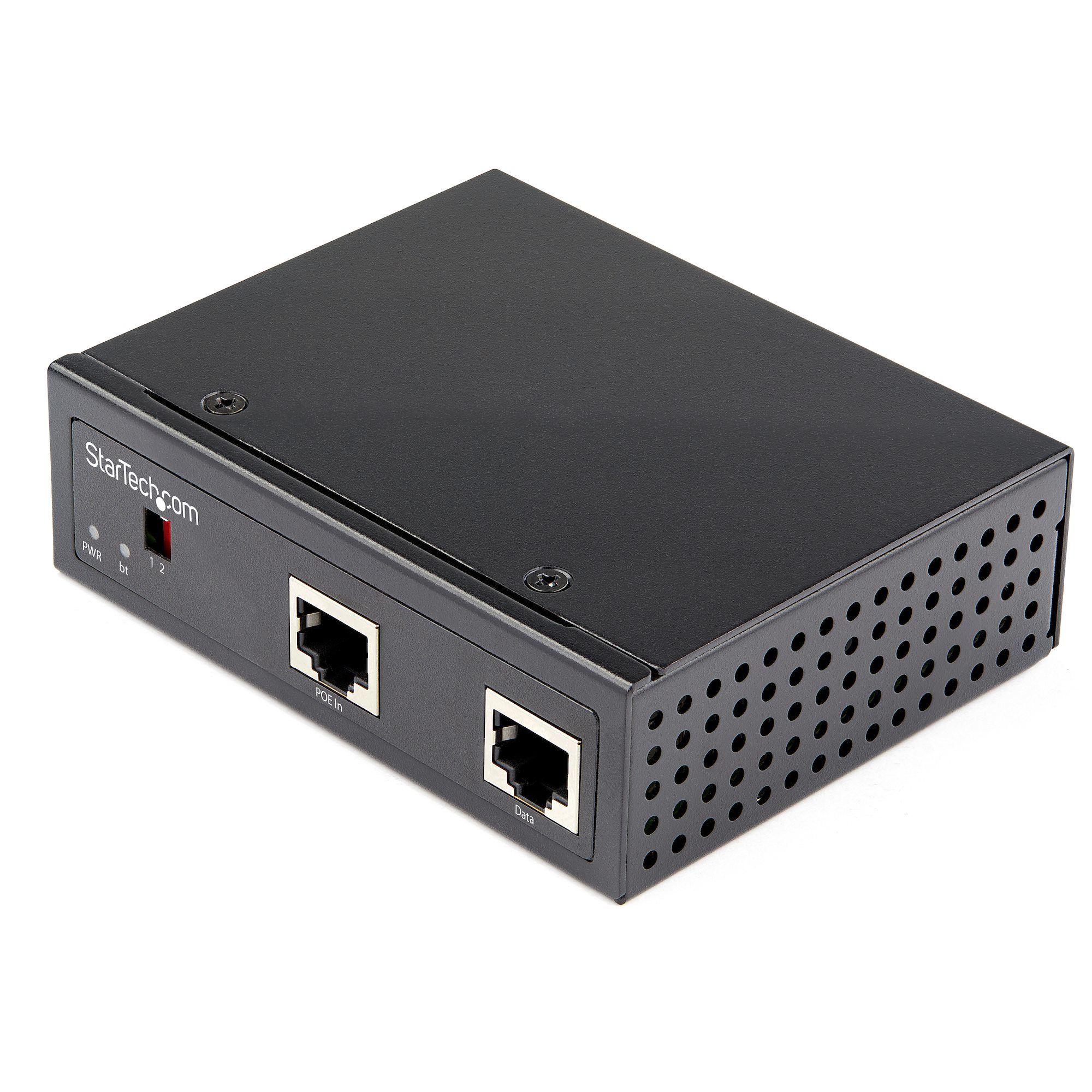 StarTech.com Industrial Gigabit PoE Splitter - 90W, 802.3bt, 12-48V DC, -40C to +75C