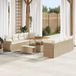 Prolenta Maison Exclusive Tuinset met 11 delen, beige polyrotan