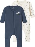 NAME IT NBMNIGHTSUIT 2P ZIP FF JET TRACTOR NOOS Pyjama garçon - Jet Stream