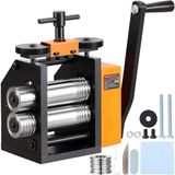 VEVOR Sieradenlamineermachine, 76 mm, snelheidsverhouding 1:2, multifunctionele 3-in-1 lamineermolen, drukdikte 0,1-7 mm voor het maken van metalen sieraden, halfrond motief