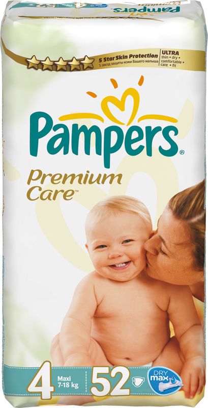 Pampers Premium Care Size 4 (52 pcs) - 4015400278818