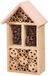 Merkloos Insectenhotel - roze - 29 x 10 x 17 cm - hout - insectenhuis / bijenhotel