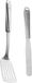 5Five Keukengerei bakspatel/bakspaan - set 2x - zilver rvs - 34 en 29 cm