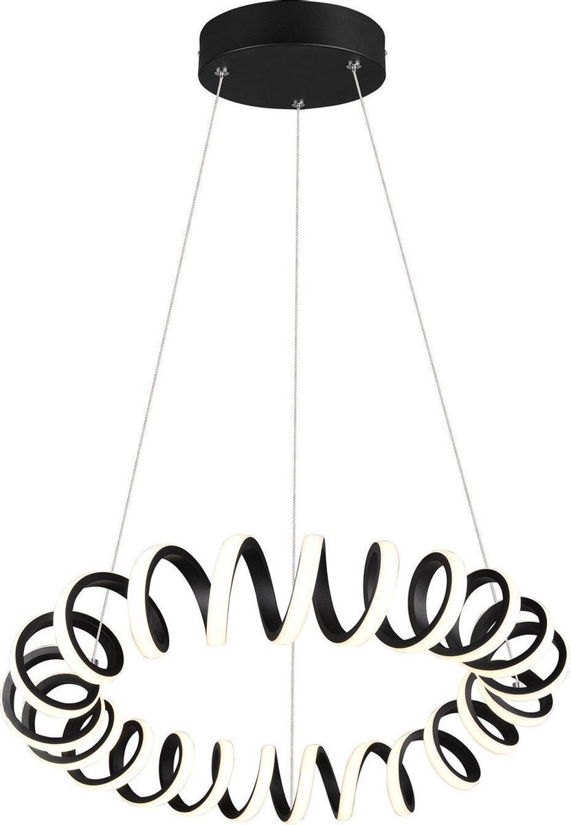 TRIO LEUCHTEN Hanglamp Curl - Zwart