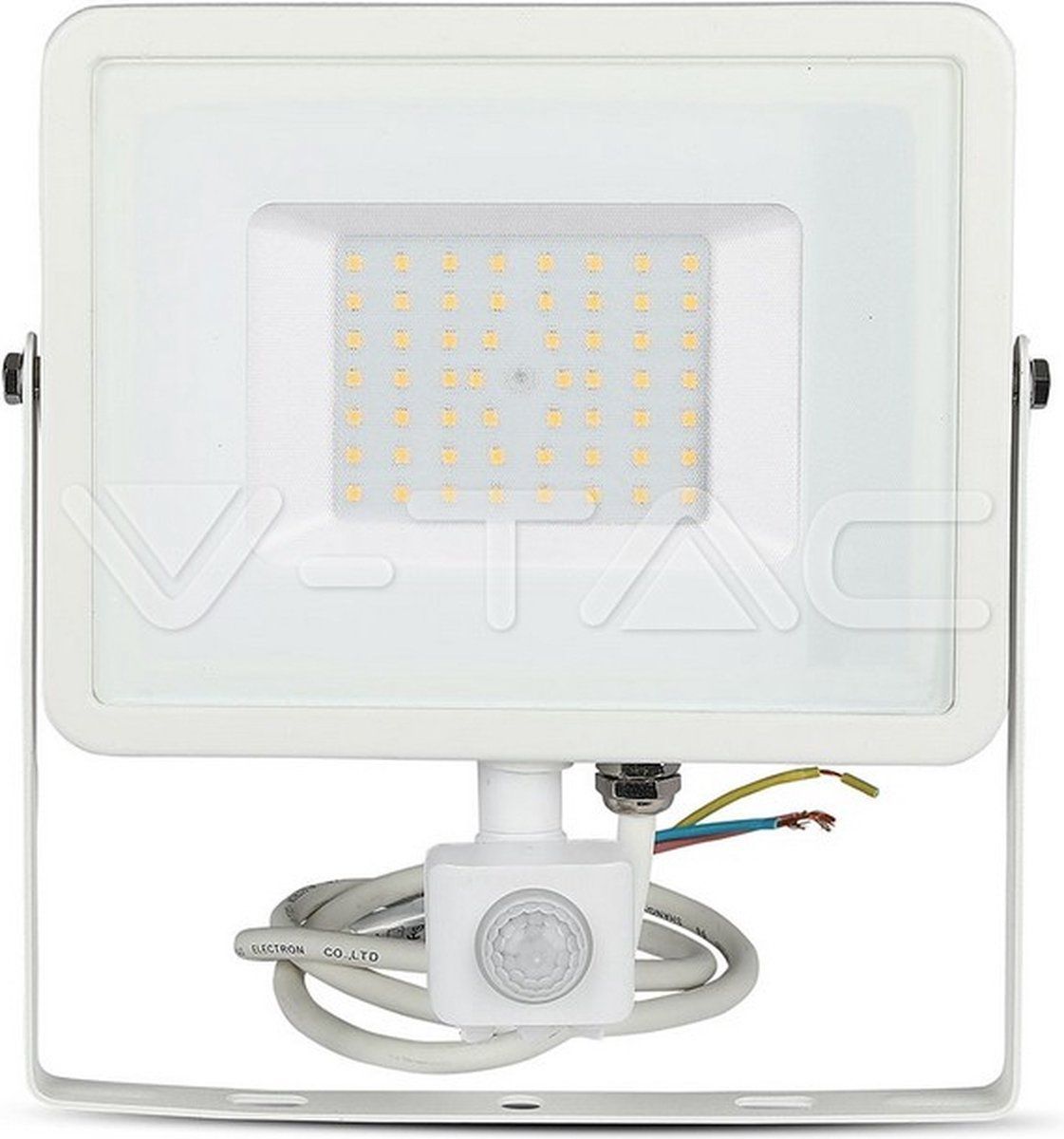 V-tac VT-50-S 50W SMD PIR Sensor Floodlight - 6400K - White