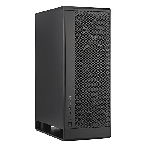 SilverStone Technology ALTA G1M, zwart, micro-ATX-tower met design met open haard, 180 mm x 1 Air Penetrator ventilator inbegrepen, SST-ALG1MB
