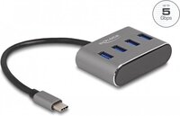 Delock 63223 - Interface Hub - USB 3.2 Gen 1 (3.1 Gen 1) Type-C - Zwart