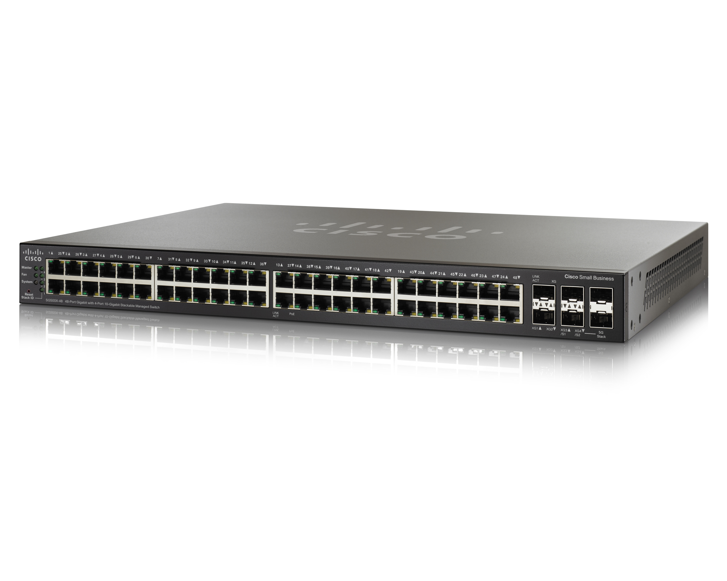 Cisco 500 Small Business SG500X-48 - Switch - L3 - Managed - 48 x 10/100/1000 + 4 x 10 Gigabit SFP+ - rack-mountable