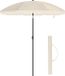 Songmics Parasol octogonal, diamètre 200 cm, toile en polyester avec baleines en fibre de verre, fonction basculante, beige