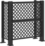 vidaXL Afvalbak Trellis Antracietkleurig 123 x 47 x 114 cm PP
